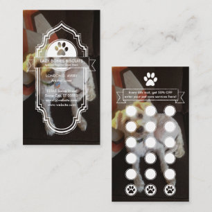 CUSTOM IMAGE pet paw loyalty program Card
