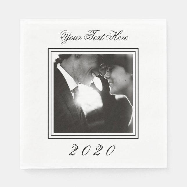 Custom Image Photo Birthday Napkins (Front)