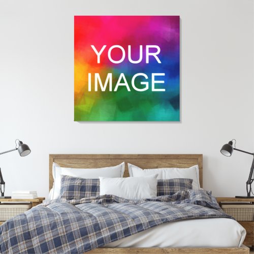Custom Image Photo Logo Budget Square High Quality Canvas Print