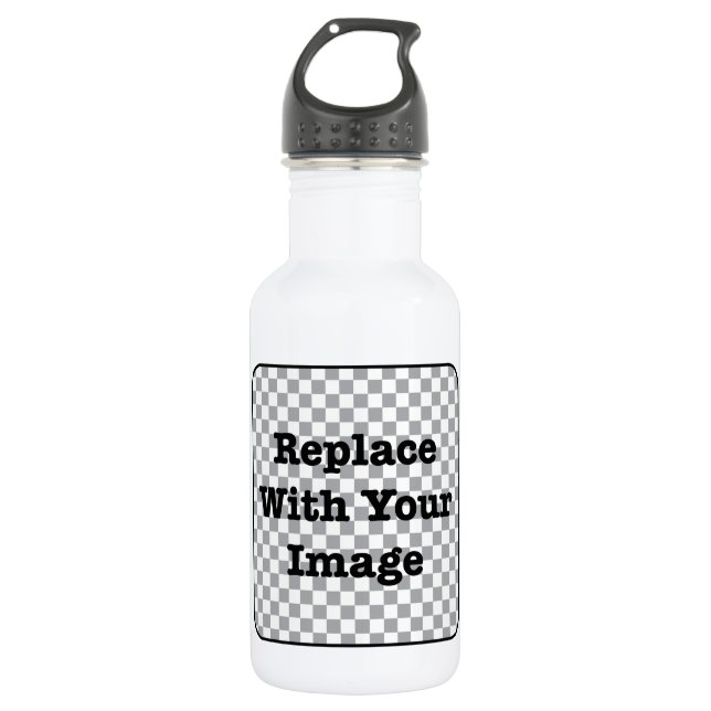 Custom Image - Replace With Your Own Photo Water Bottle (Front)