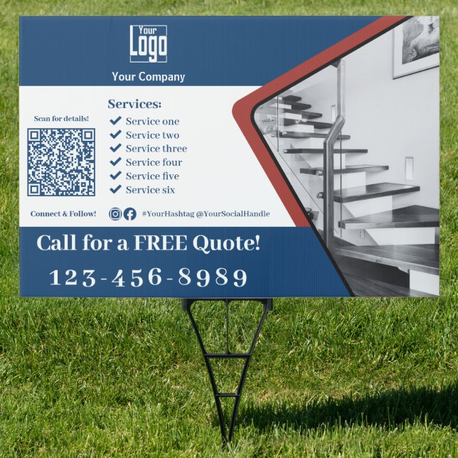 Custom Image Services QR Code Phone SM Sign (Insitu)