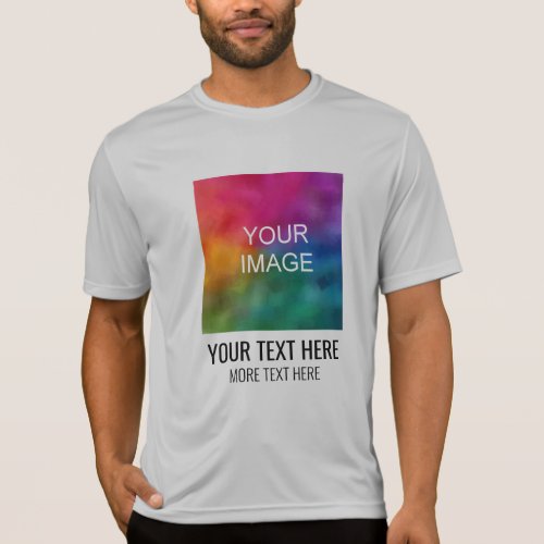 Custom Image Text Here Template Mens Sport T_Shirt