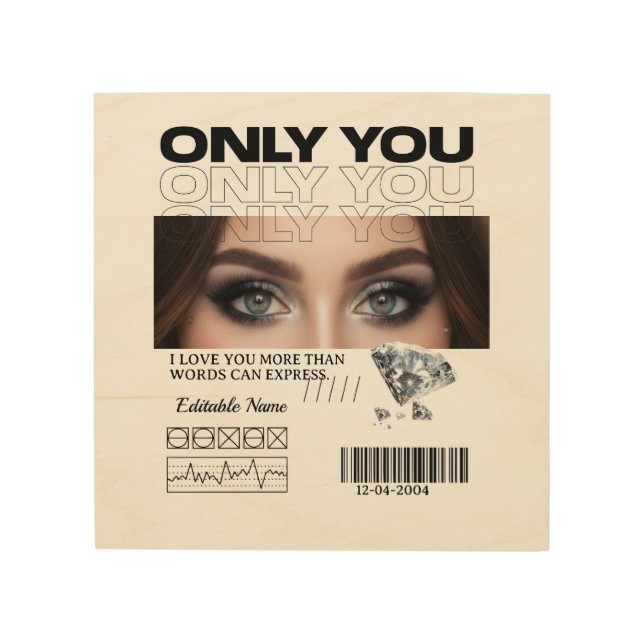 Custom Image & Text | Personalized Wood Wall Art (Front)