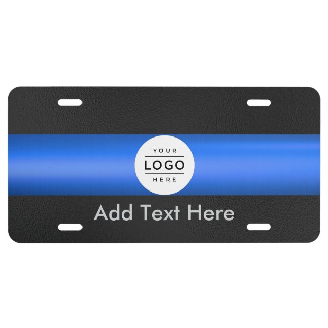 Custom Image Thin Blue Line gradient License Plate (Front)