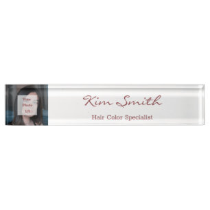 Custom Image Topaz Name Professional Title Desk Name Plate