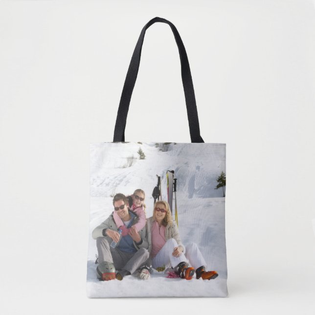 Custom Image | Upload 2 Full Photos Design Tote Bag (Front)