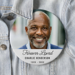 Custom image with text funeral memorial button