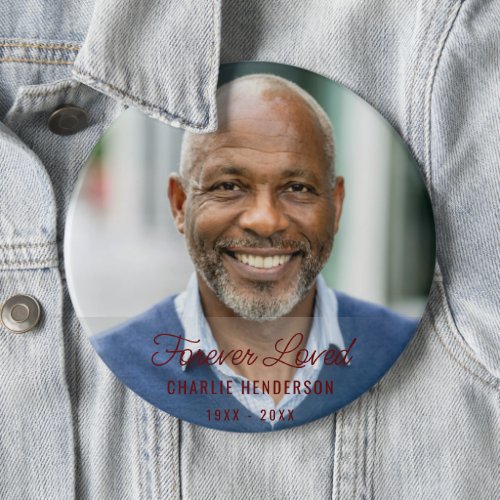 Custom image with text funeral memorial button