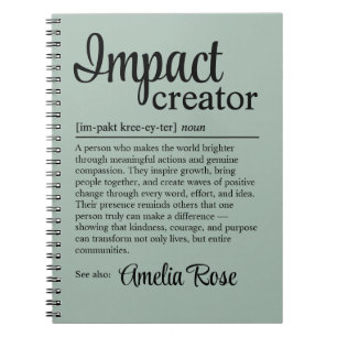 Custom Impact Creator Definition Appreciation Notebook