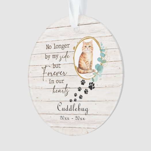 Custom In Loving Memories Pet Cat Photo Memorial 