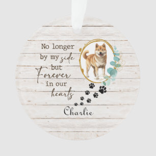Custom In Loving Memories Pet Dog Photo Memorial Ornament