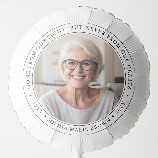 Custom In Loving Memory Funeral Memorial Tribute Balloon (Front)