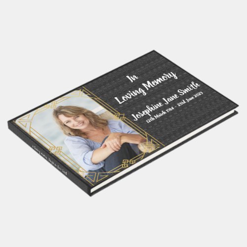 Custom In Loving Memory Funeral Photo Memorial Guest Book