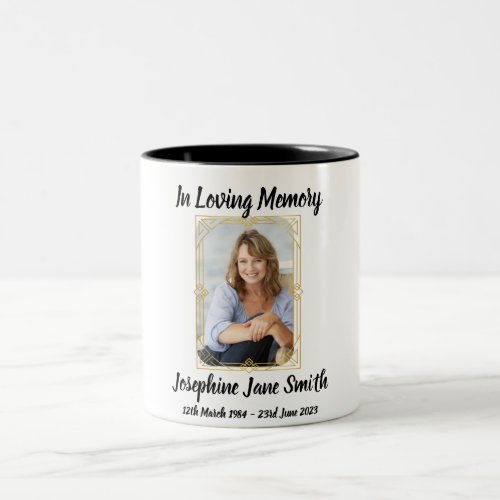 Custom In Loving Memory Funeral Photo Memorial Mug