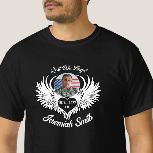 Custom In Loving Memory of Veteran Photo Shirt
