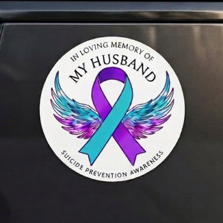 Custom In Loving Memory Suicide Awareness Angel  Car Magnet