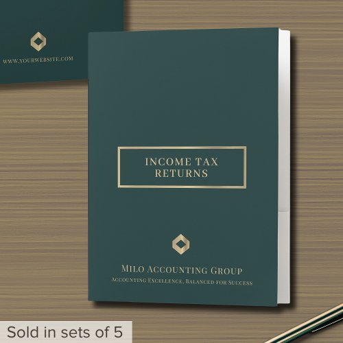 Custom Income Tax Folders with Pockets - Product | North Red Vine