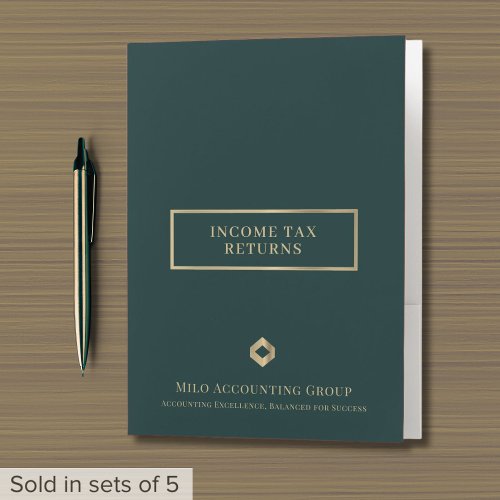 Custom Income Tax Folders with Pockets