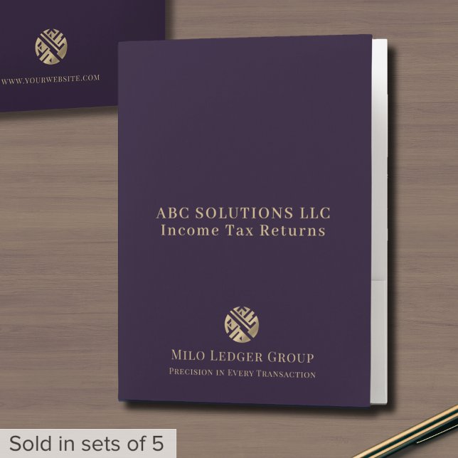 Custom Income Tax Return Client Pocket Folders (Creator Uploaded)