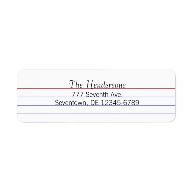 Custom Index Card Label (Front)
