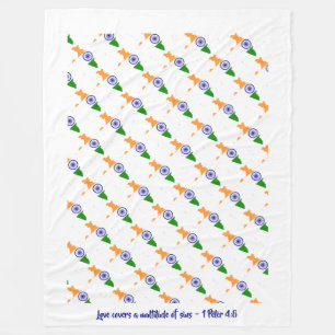 Custom INDIA FLAG Fleece Blanket
