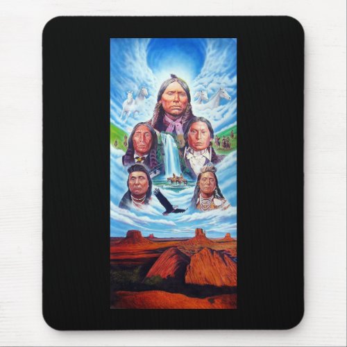 Custom Indian Chiefs Native Americans Template Mouse Pad