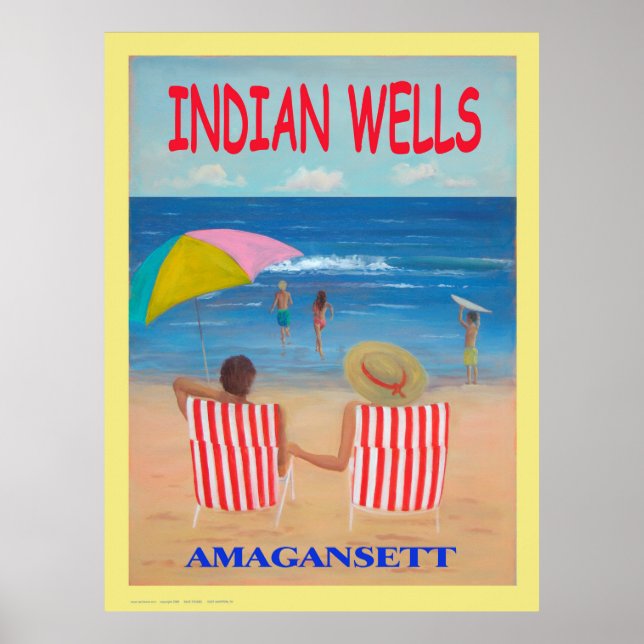 Custom Indian Wells Beach Art Print (Front)