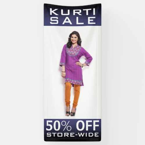 Custom Indian Women Fashion Kurti Sale Banner
