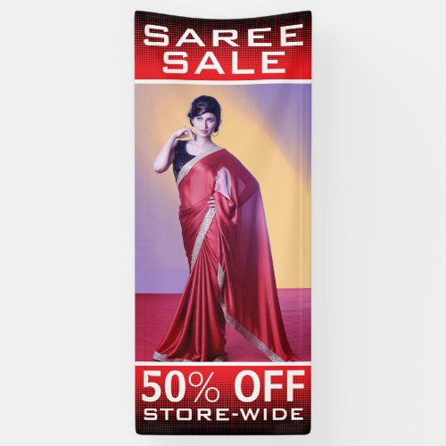 Custom Indian Women Fashion Saree Sale Banner