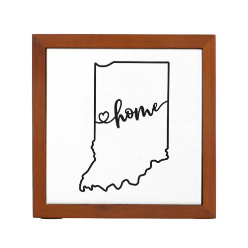 Custom Indiana State US Outline Home Art Desk Organizer