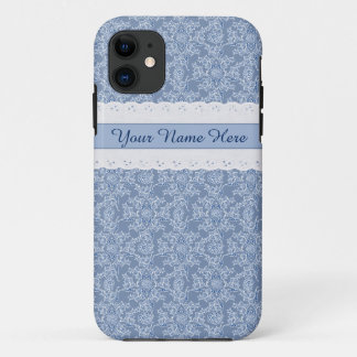 Custom Indigo Floral Faux Lace iPhone 5/5s Case