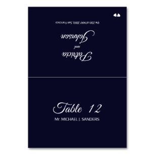Custom individual guest name wedding place card