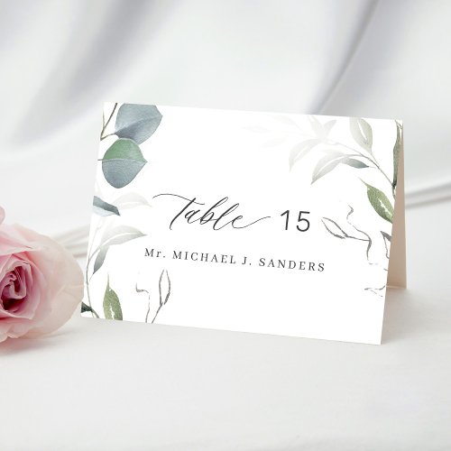 Custom individual guest name wedding place card 