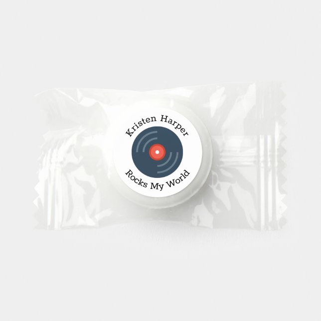 Custom Individual Rocks My World Personalized   Life Saver® Mints (Front)