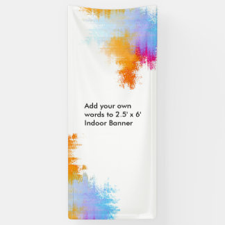 Custom Indoor Vertical Banner with  Border