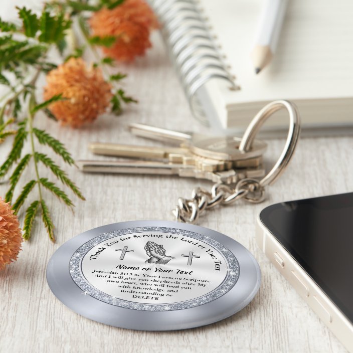 Custom Inexpensive Gifts for Church Volunteers Keychain