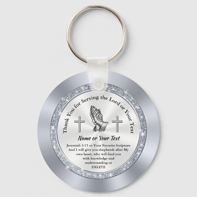 Custom Inexpensive Gifts for Church Volunteers Keychain (Front)