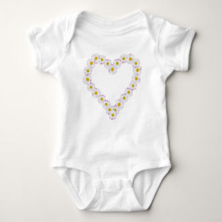 Custom Infant Creeper: Heart-shaped Daisy Chain Baby Bodysuit