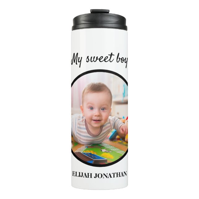 Custom Infant Toddler Child Photo Template Thermal Tumbler (Front)