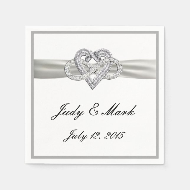 Custom Infinity Heart Paper Napkins (Front)