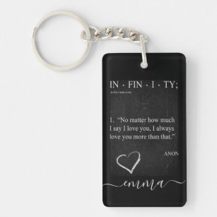 Custom INFINITY LOVE Drive Safe I Need You Here Keychain