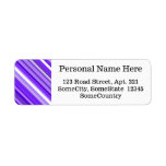 [ Thumbnail: Custom Info + Purple and White Striped Pattern Label ]