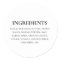 Custom Ingredients Black White Simple