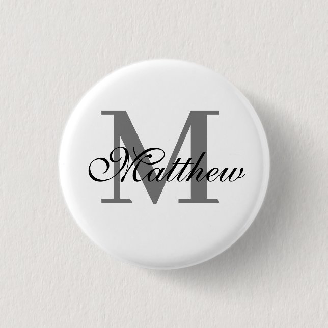 Custom initial and name text button (Front)