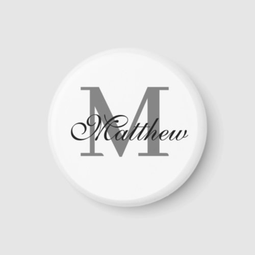 Custom initial and name text magnet