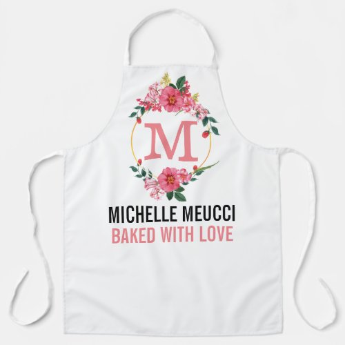 Custom Initial Baking Women Cooking Gift for Her Apron
