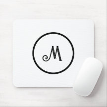 Custom initial black and white