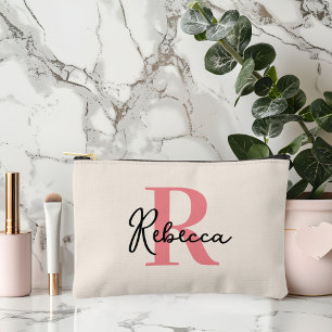Custom Initial Bridal Party Personalized Makeup Accessory Pouch