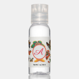 CUSTOM INITIAL BUTTERFLY Travel Bottle Set Hand Sanitizer