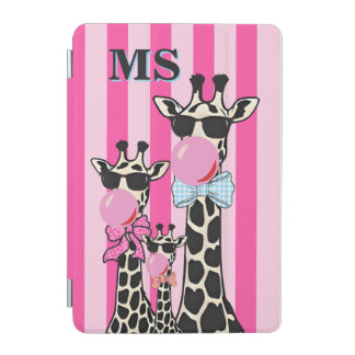 Custom Initial Cute Giraffe Phone Case  Bubble Gum